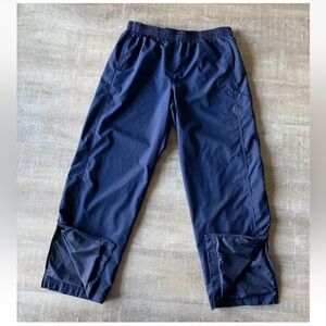 Y2K Nike Windbreaker Pants Baggy Wide Leg Men XXL Mesh Lined Ankle Zips Gray Tag